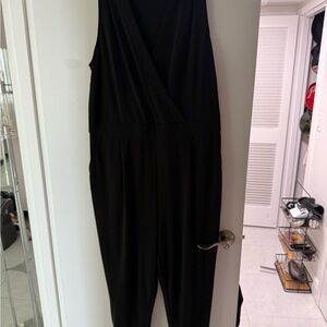 Black Tape Black Sleeveless Jumpsuit 1X